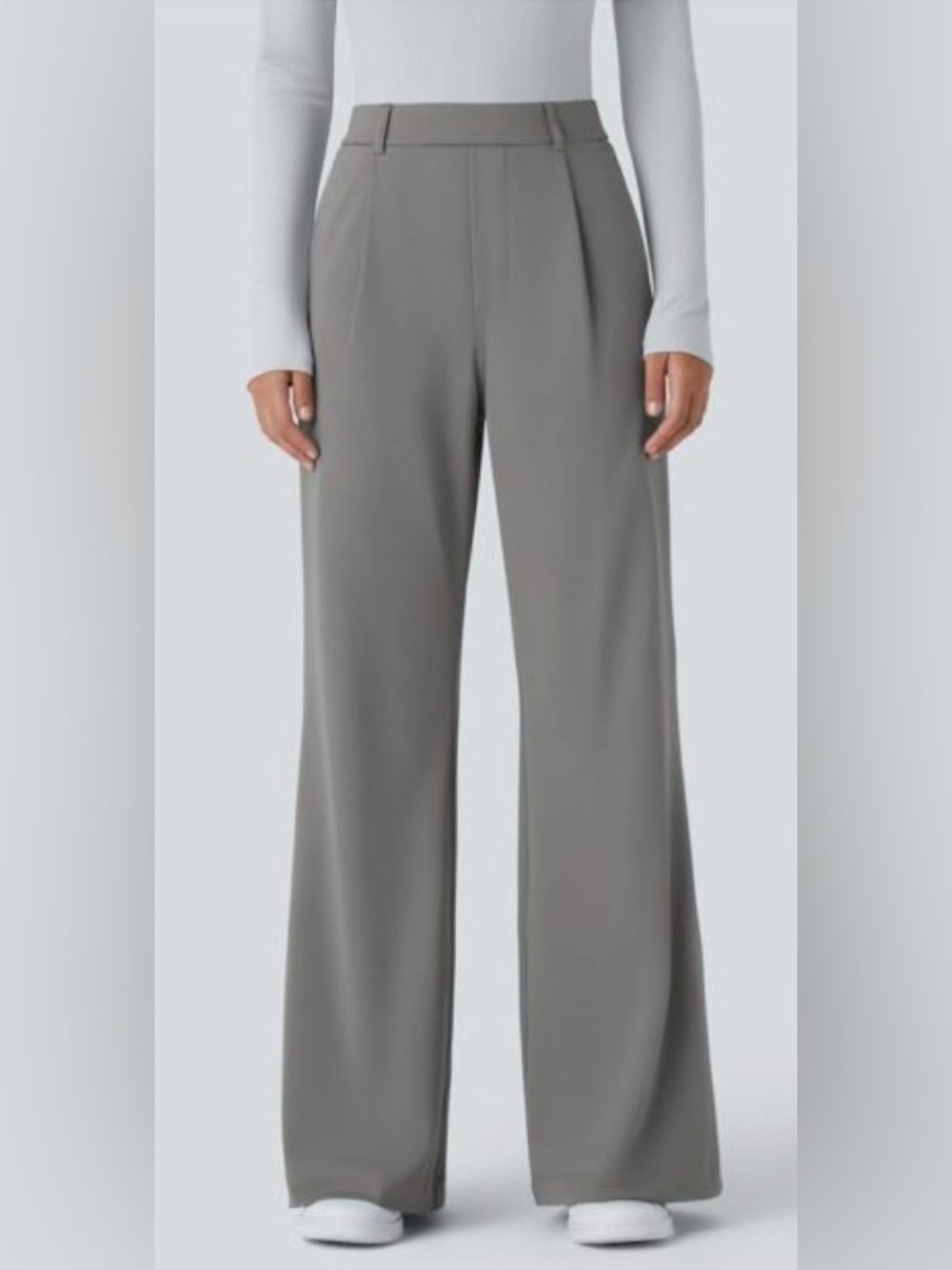 Halara Trouser High-Rise Pants in Gray